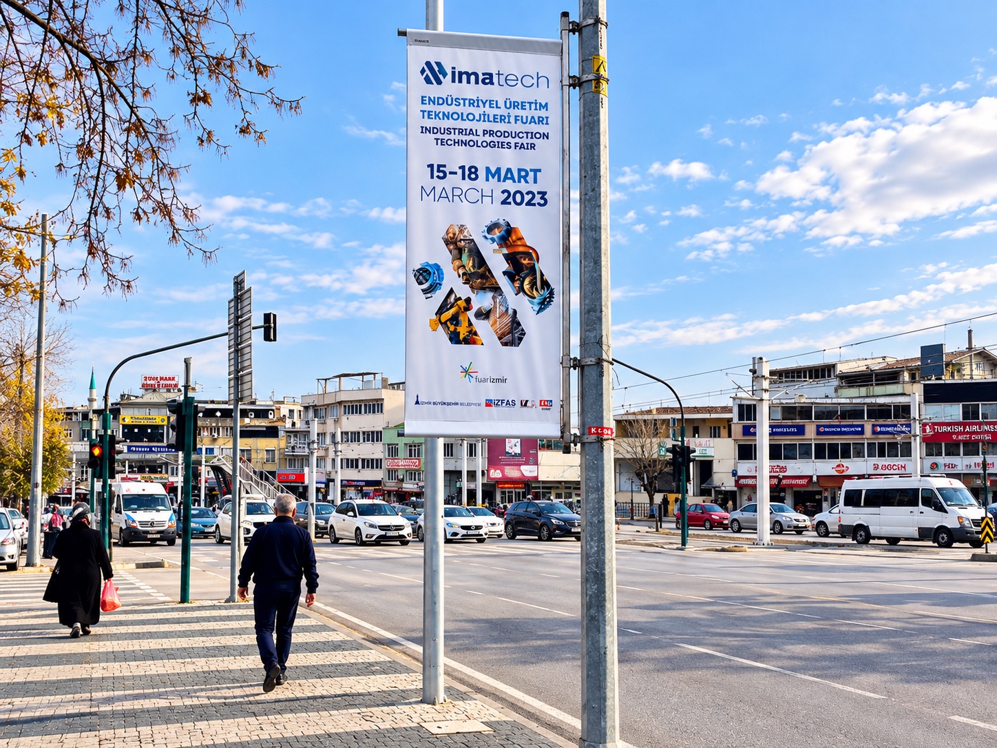 Balıkesir’de Imatech Fuarı reklamını gösteren direk reklam uygulaması